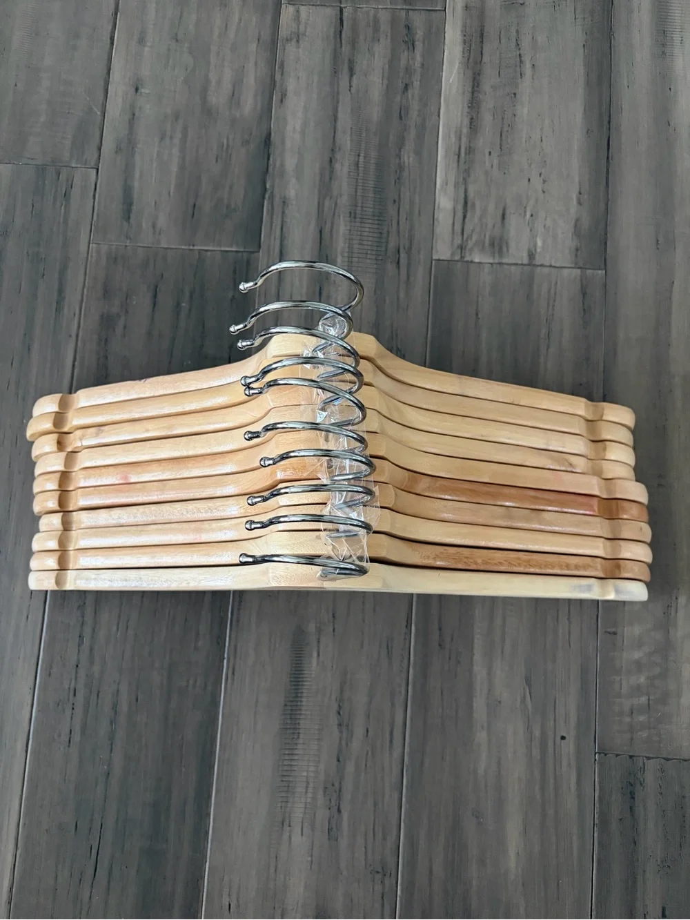 Set of 10 premium wood hangers